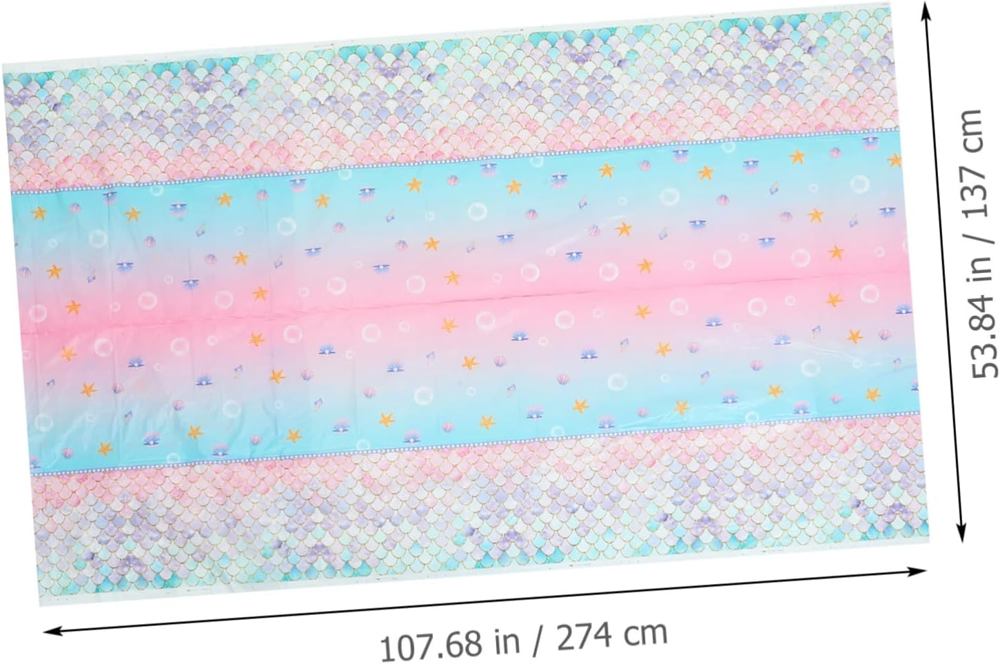 ULDIGI Disposable Mermaid Tablecloth for Birthday Parties