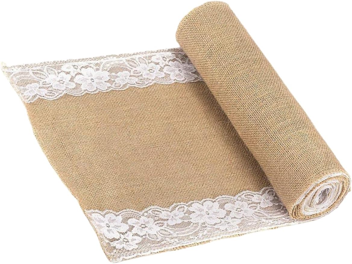 Zerodeko Rustic Lace Table Runner for Home and Parties