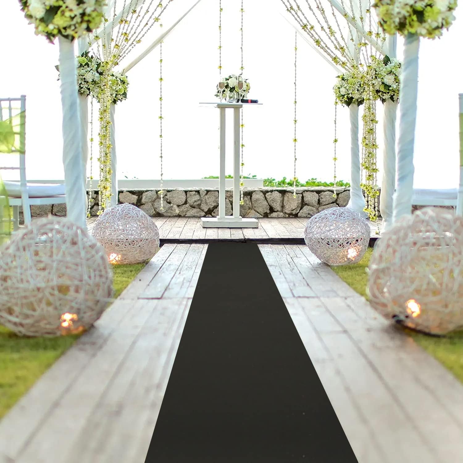 HUAHOO Aisle Runner Carpet Rug for Weddings and Events