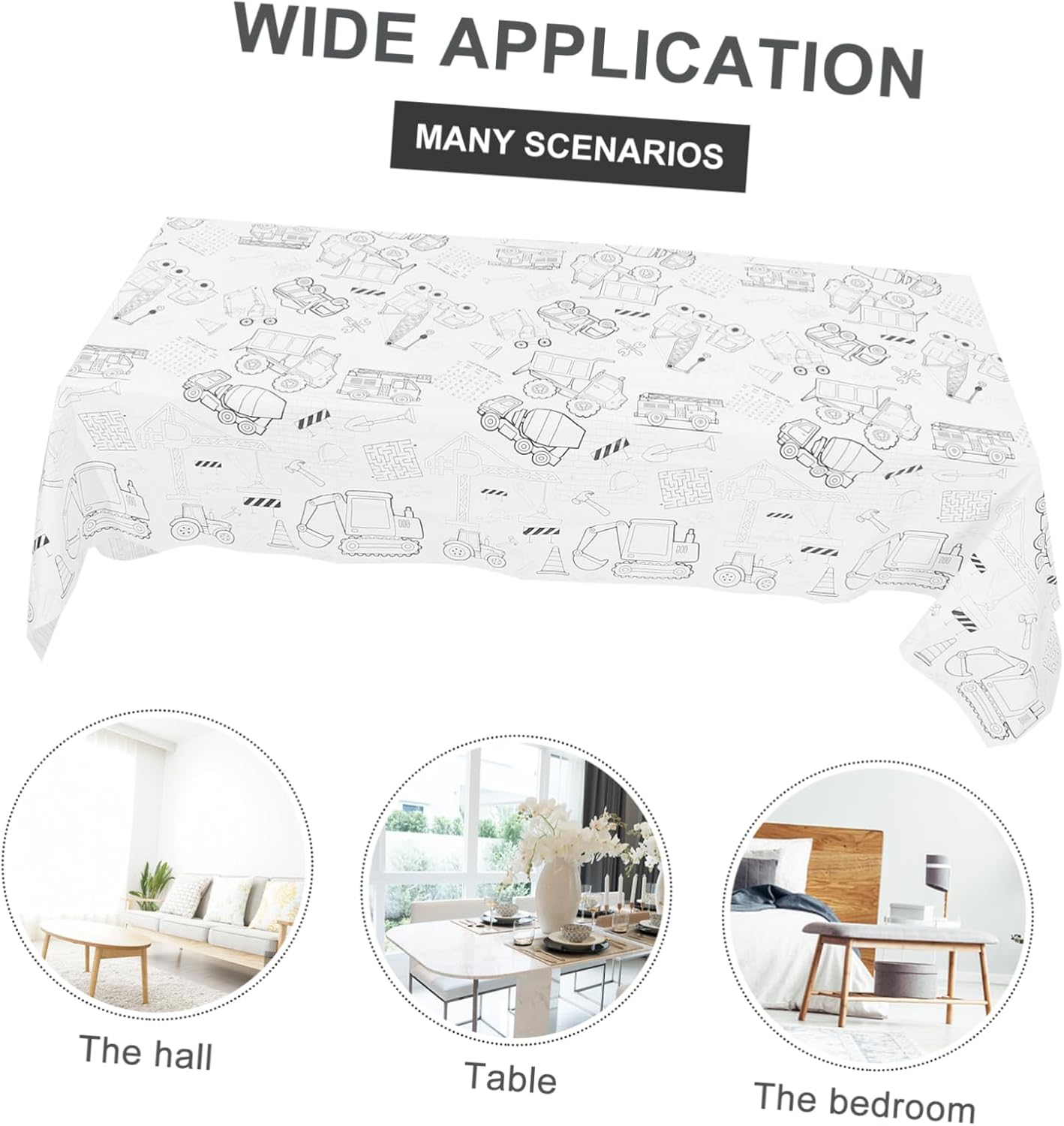 Homoyoyo Birthday Graffiti Tablecloth for Parties