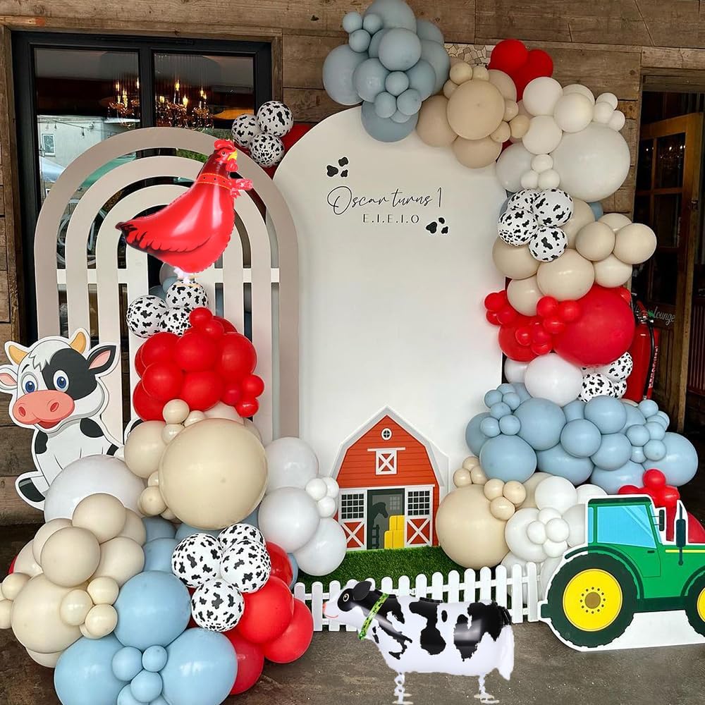 Farm Animals Party Decorations 138Pcs Balloon Kit