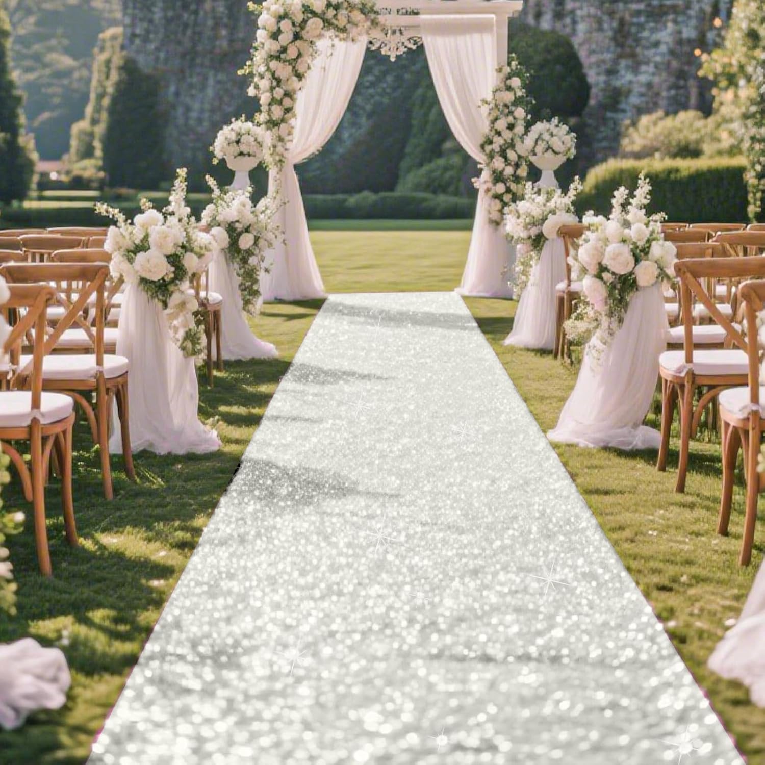 Glitter Carpet Runner Party 200 GSM Non-Woven with Adhesive