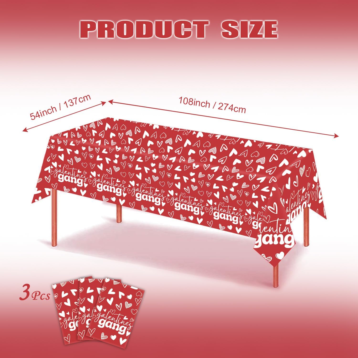 Galentines Gang Decor Tablecloths 54x108
