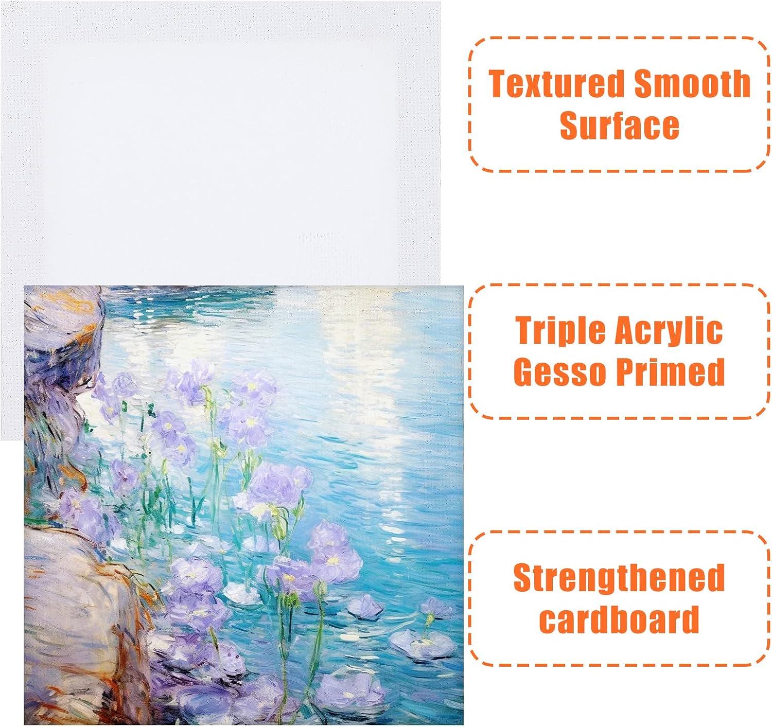 30 Pack Mini Canvases with Easel Sets for Art