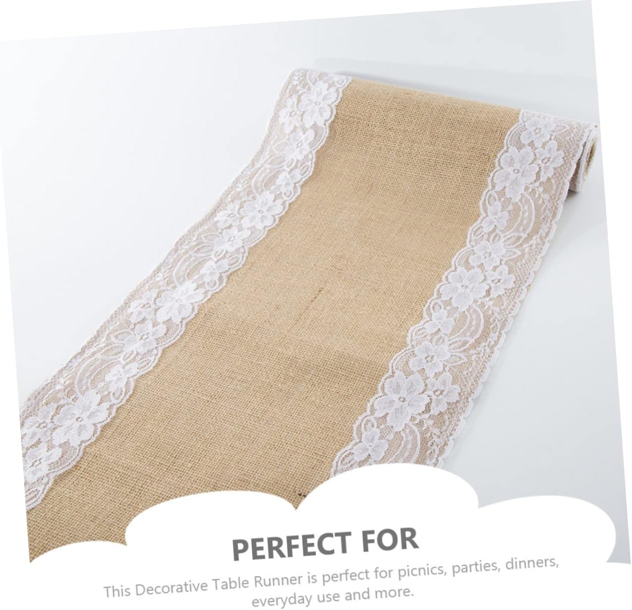 Zerodeko Rustic Lace Table Runner for Home and Parties