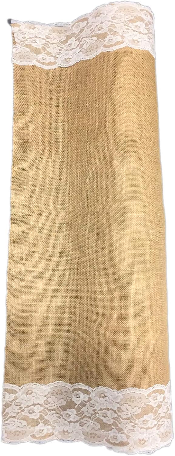 AAYU Premium Burlap Wedding Aisle Runner 40 Inch x 15 Feet