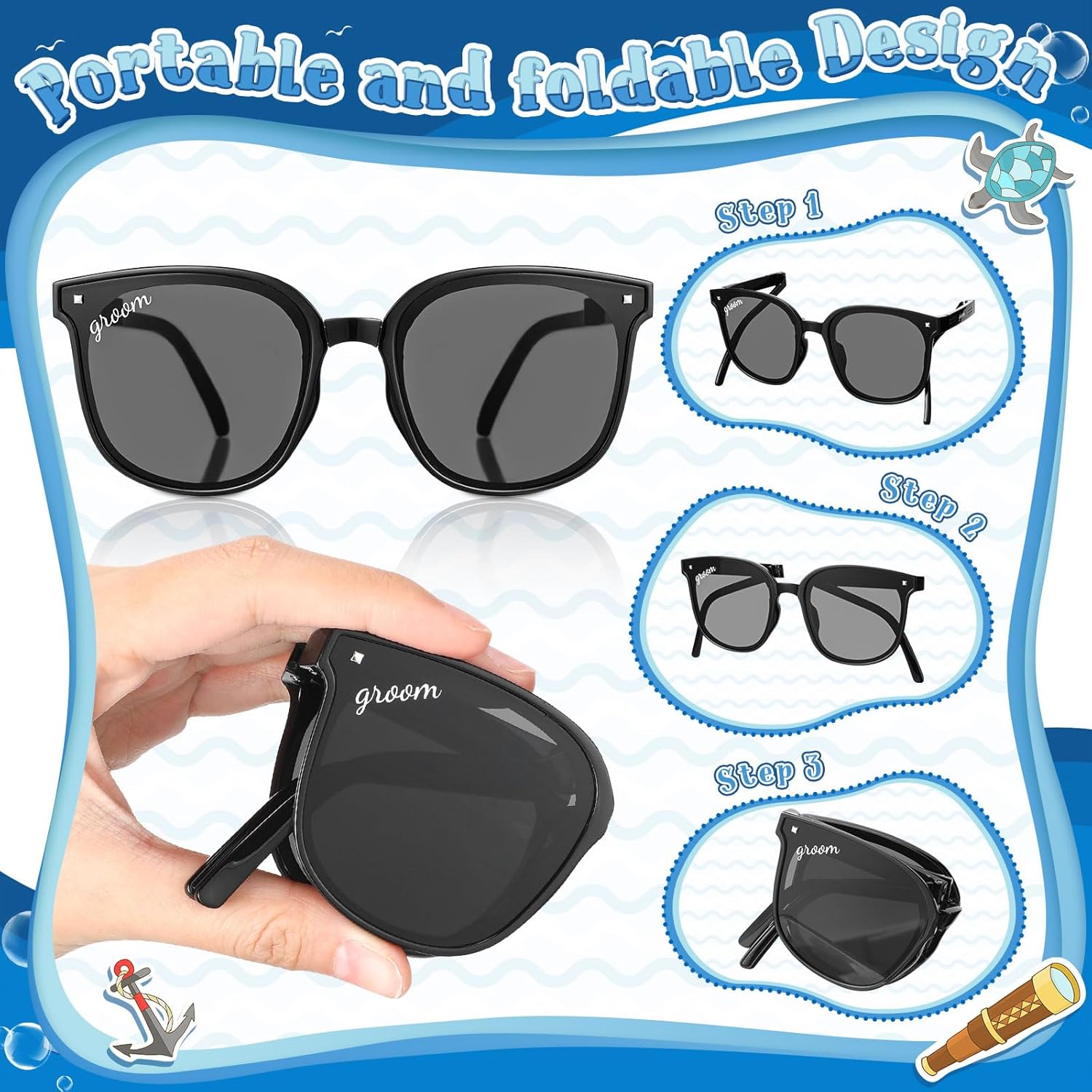 JaGely 3 Pcs Bachelor Party Accessories for Groom Set 1
