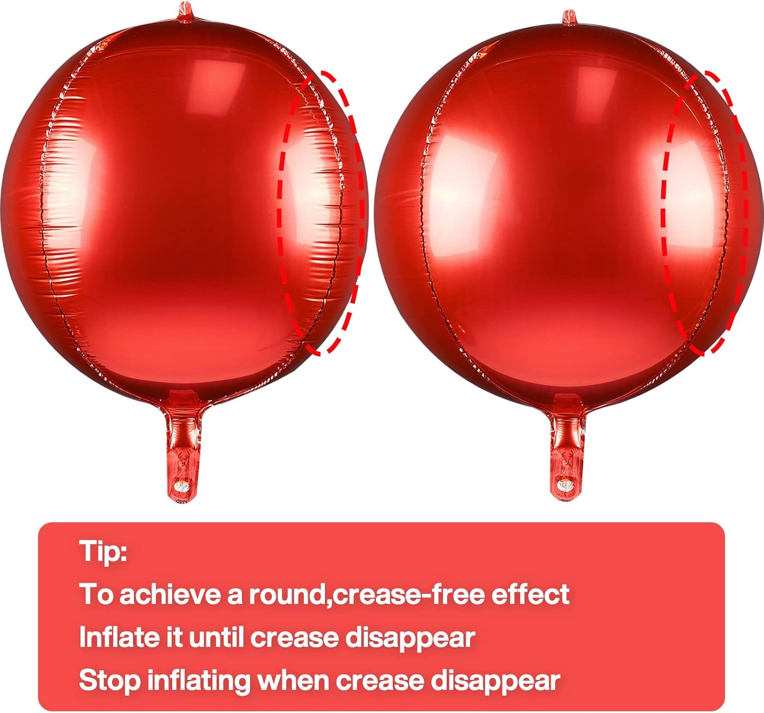 PartyWoo Red Balloons 6 Pack for Birthday and Bridal Shower