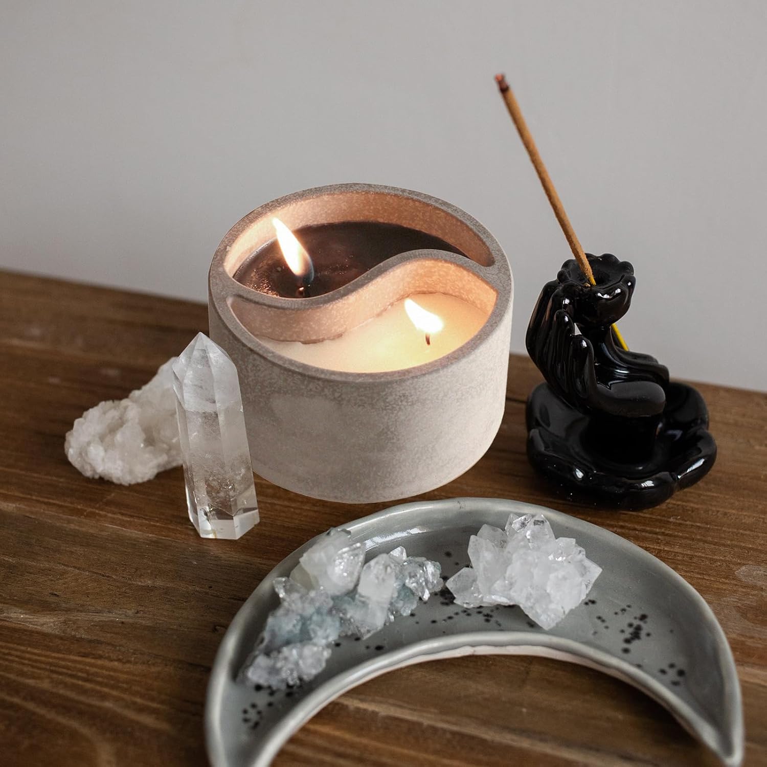 Tai Chi Candle Holder Resin Mold in Yin Yang Design