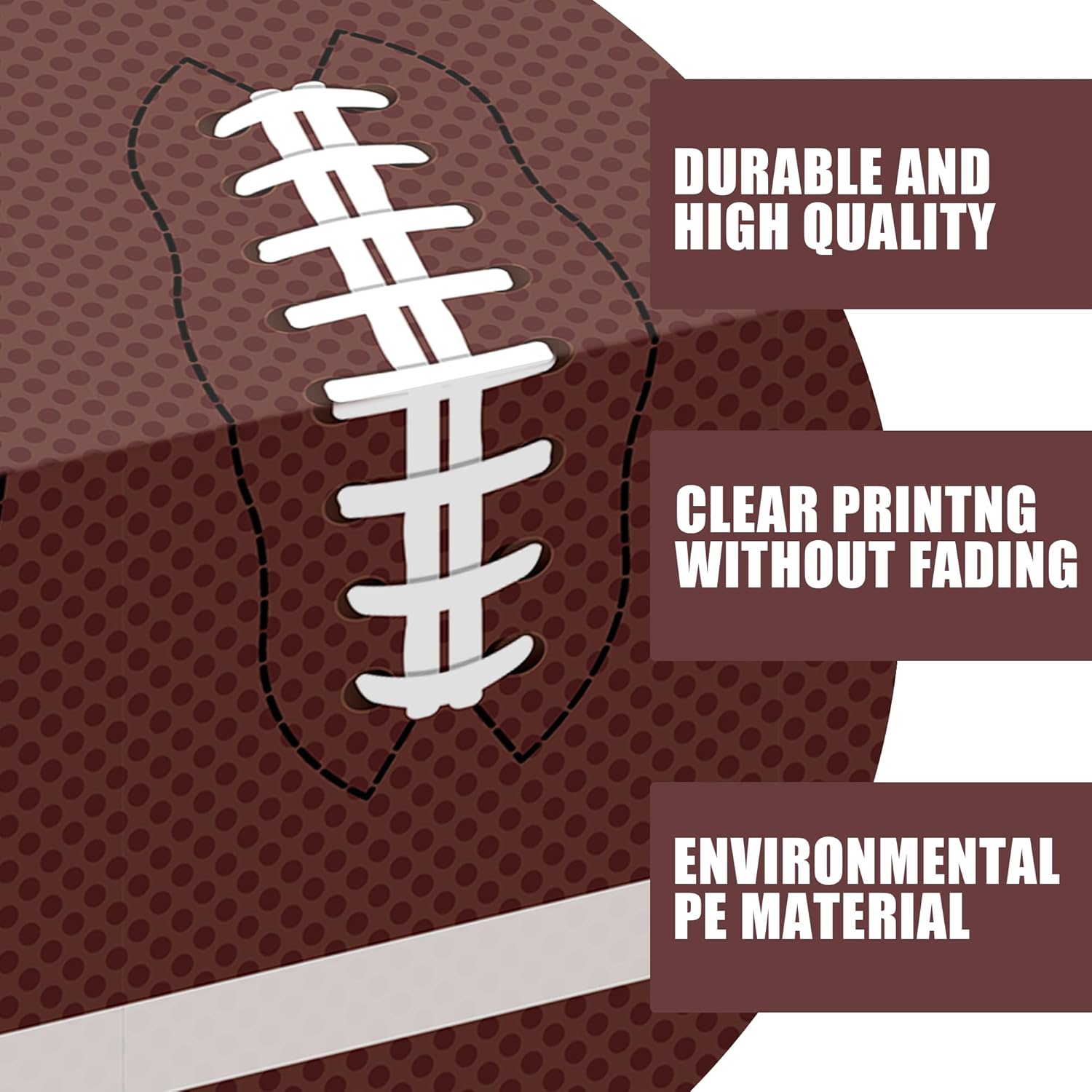 2pcs Football Tablecloth for Game Day Decorations 54x108 Inch