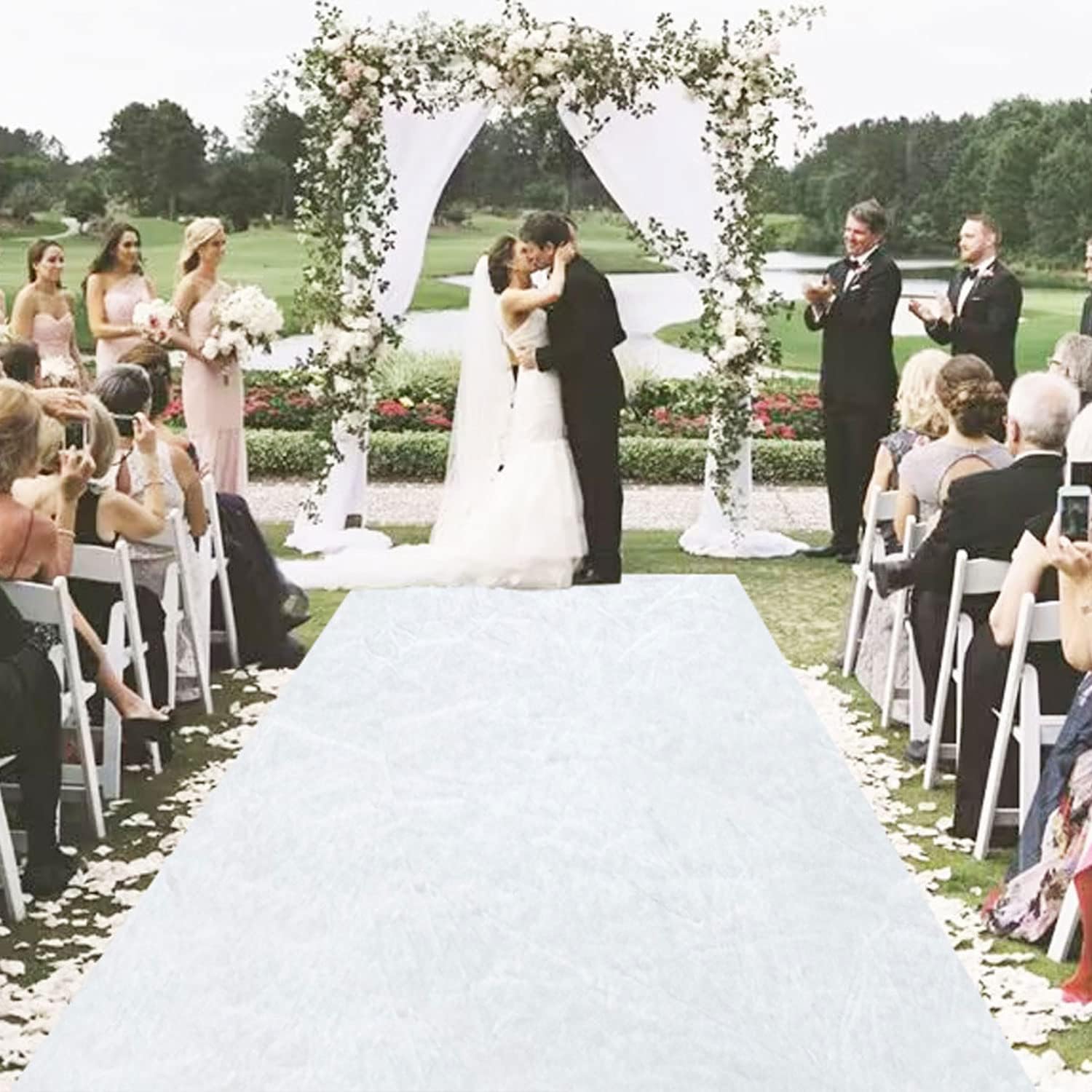 MODFUNS White Aisle Runner for Wedding Ceremony 5FTx15FT