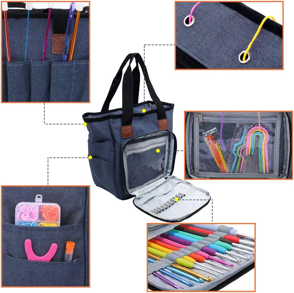 SumDirect Yarn Storage Tote Bag - Blue