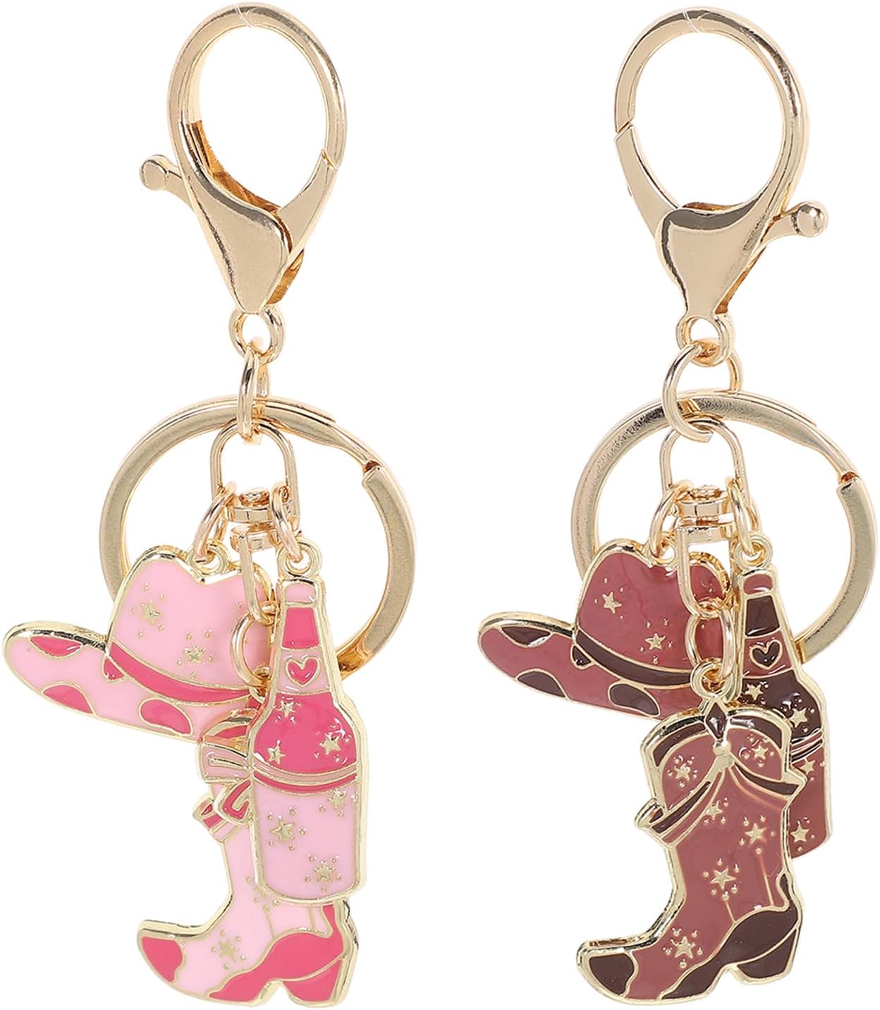 LOGOFUN Western Cowboy Hat Keychain Set