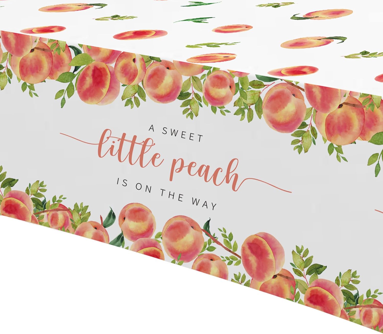Peach Themed Baby Shower Tablecloth Set 3 Pack