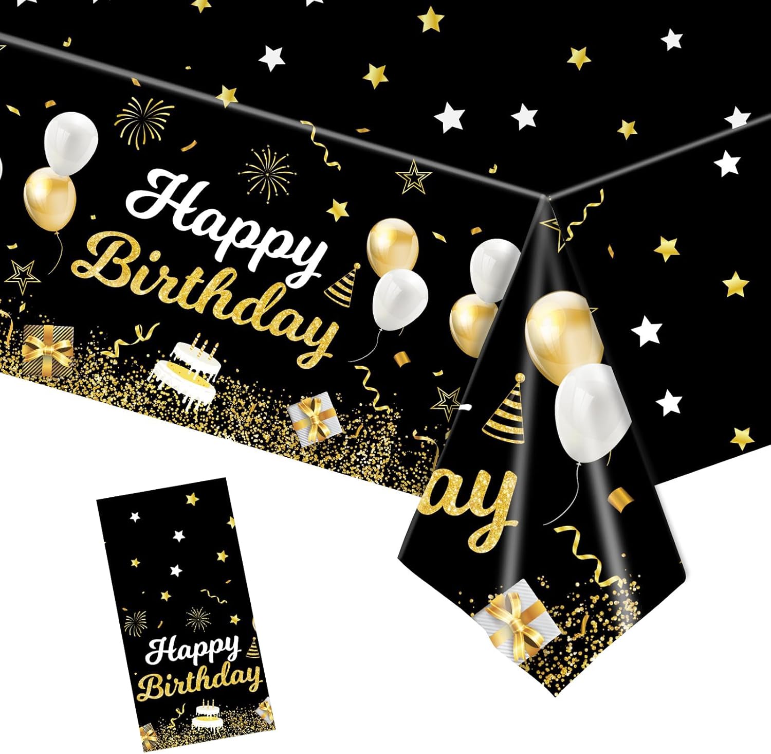 Happy Birthday Plastic Tablecloths 54x108 Inch