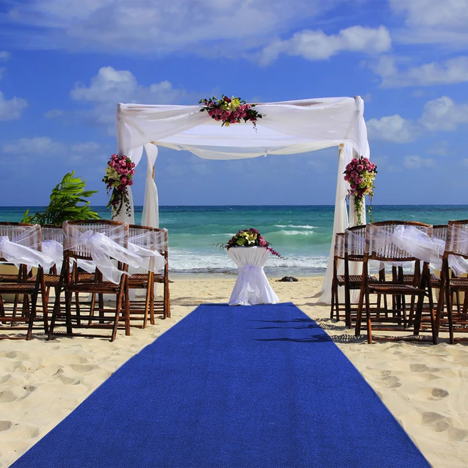 KAMPCO Blue Wedding Aisle Carpet Runner Rug
