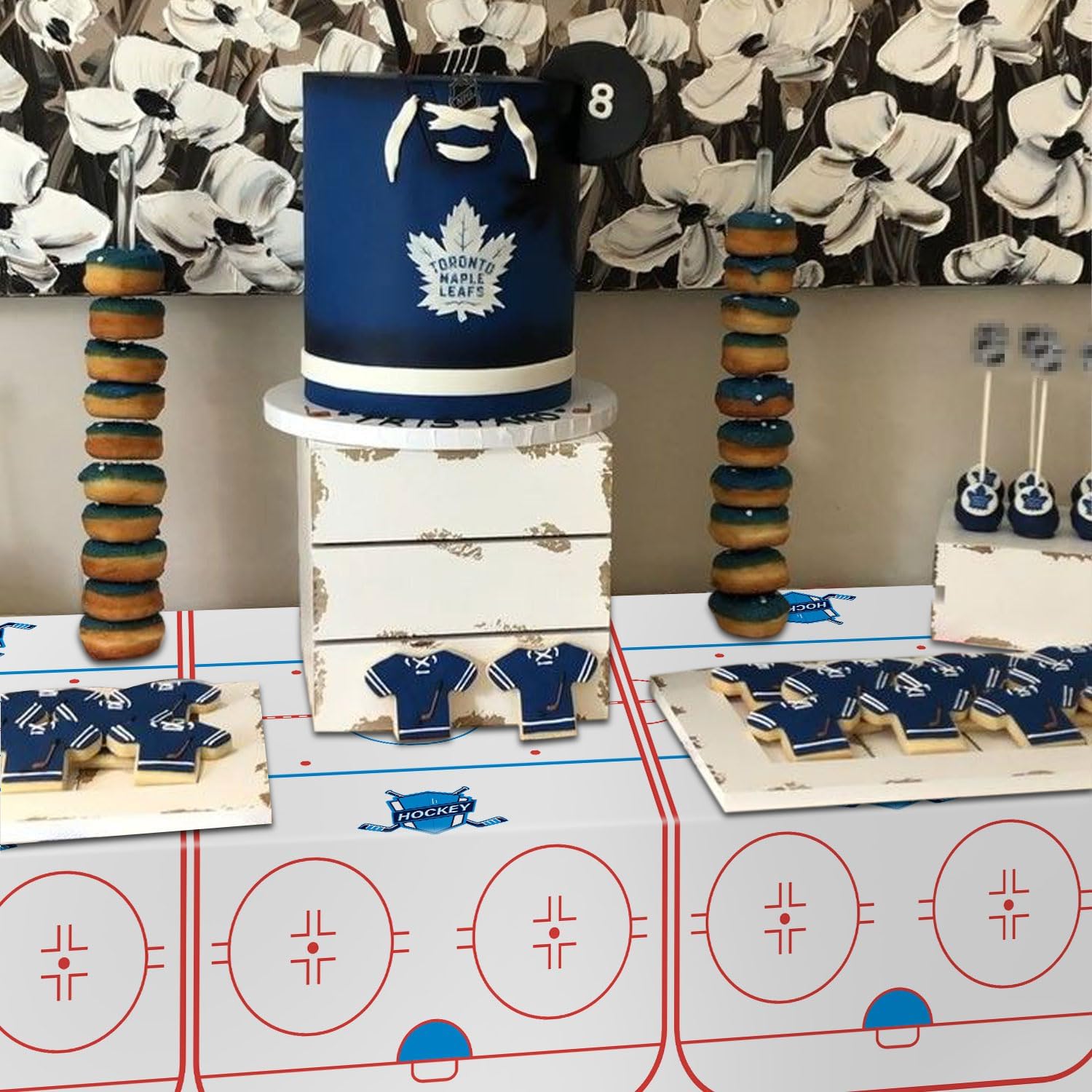 Ice Hockey Table Cover Set 3 Pack 86x51 Inches