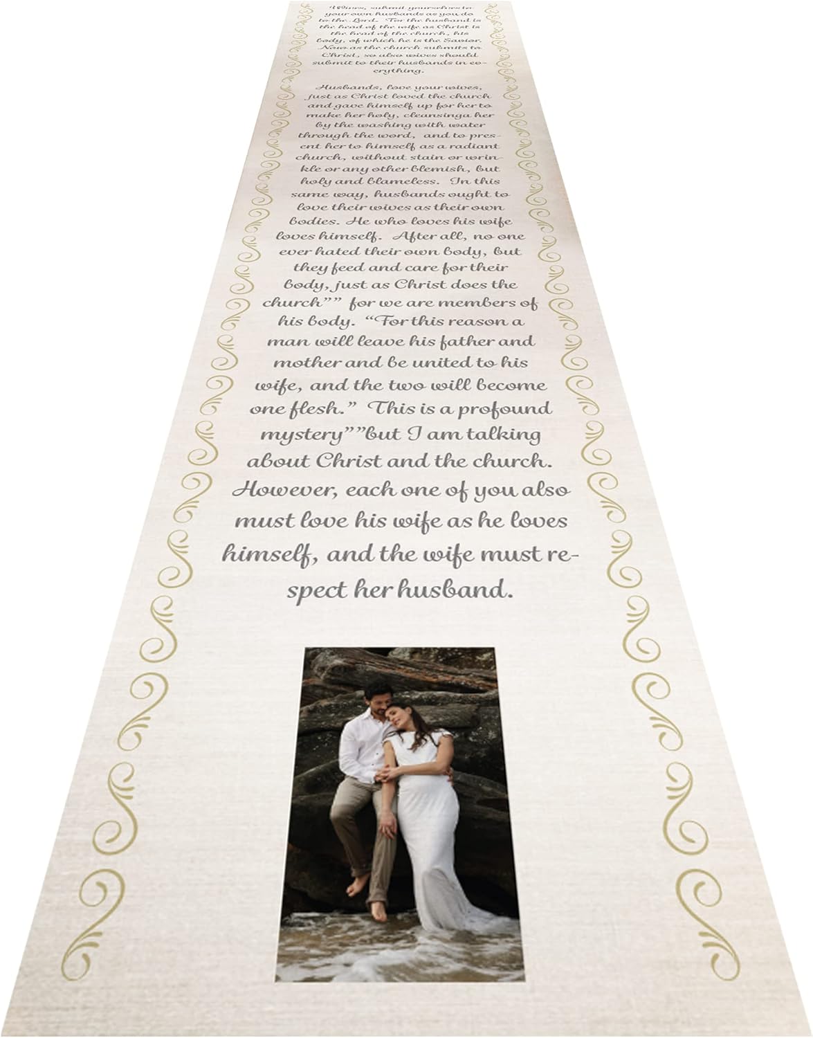 VictoryStore Custom Printed Wedding Aisle Runner 54 Inches Wide