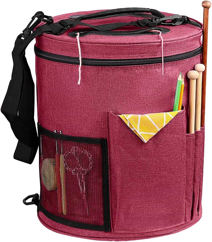 SumDirect Yarn Storage Bag Portable Knitting Tote
