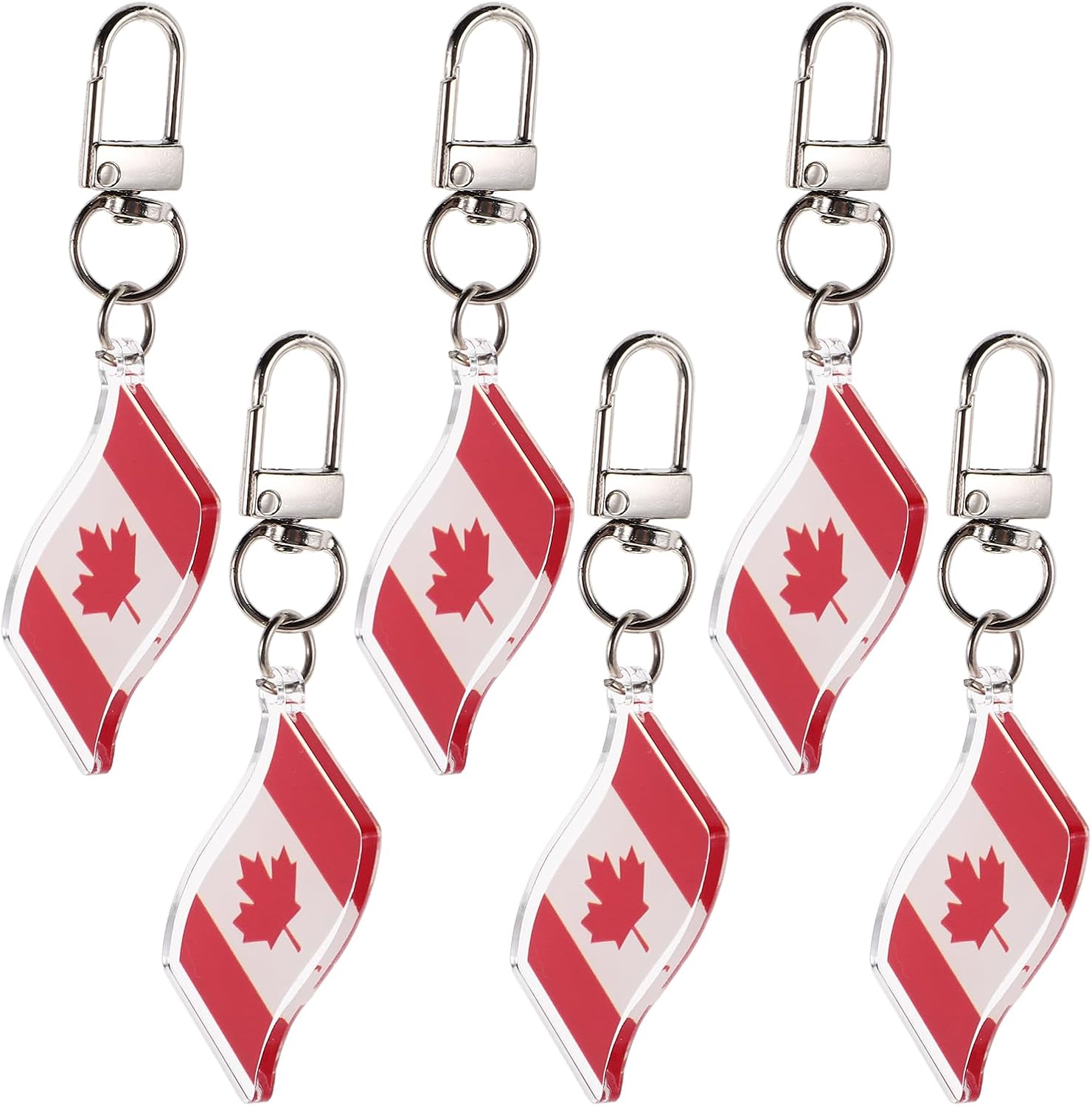 TIKTOLA 6pcs Canada Flag Keychain Souvenirs