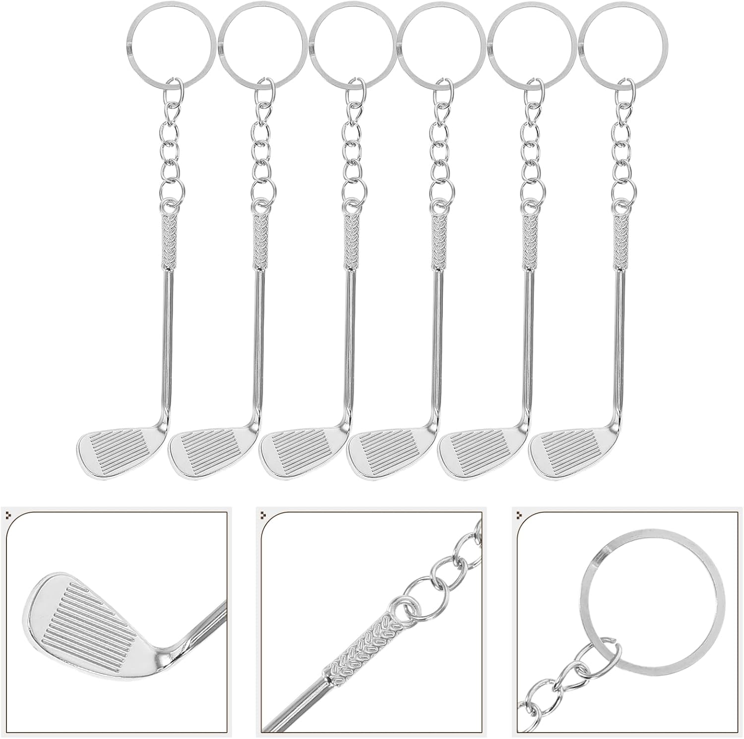 LOGOFUN 18PCS Mini Golf Keychain Alloy Set