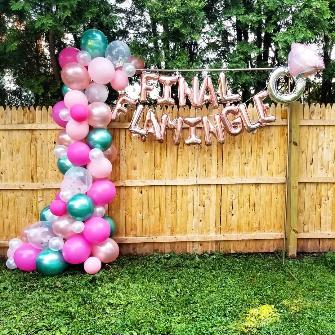 Rose Gold Final Flamingle Balloons Bachelorette Party Decor