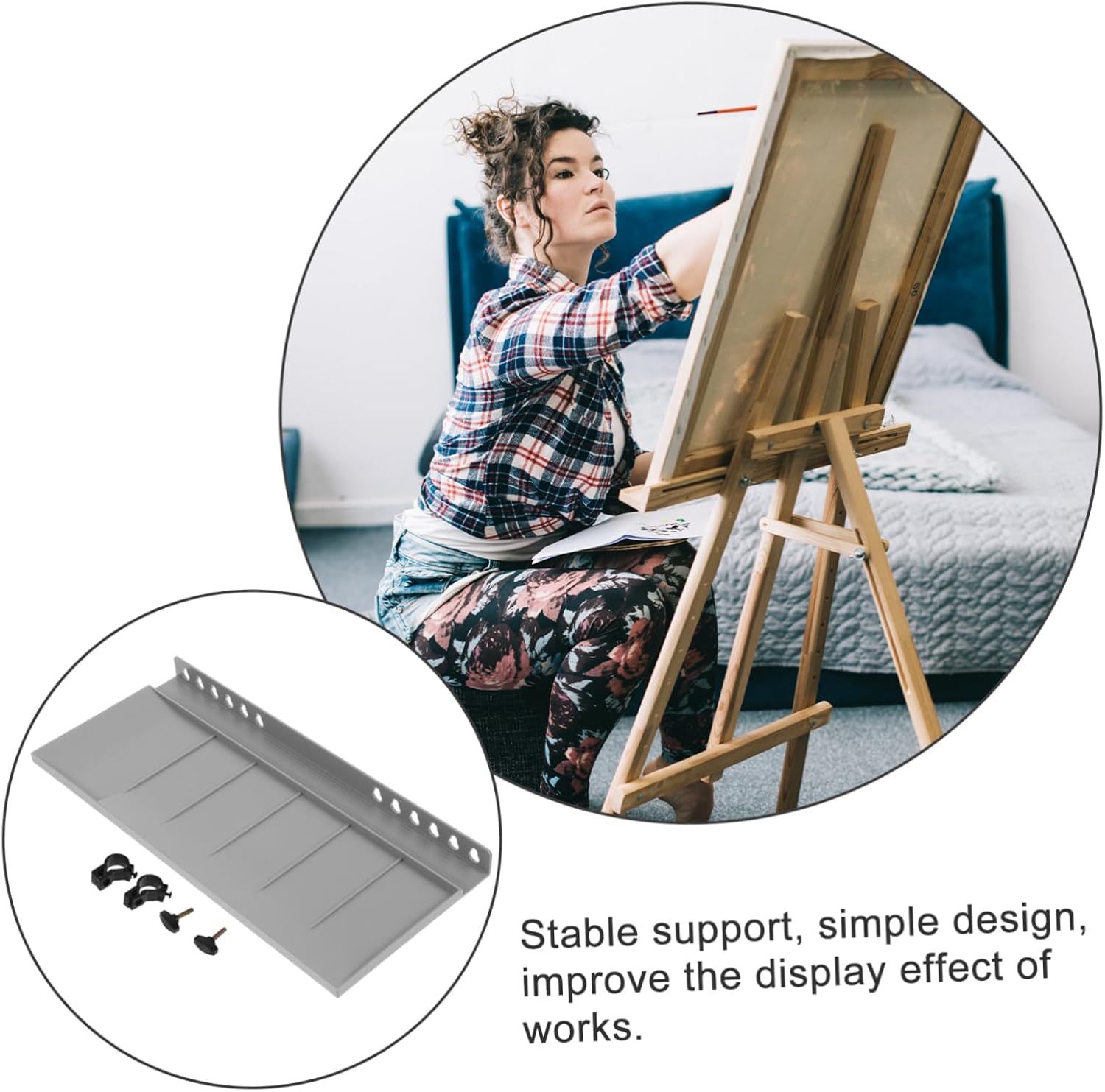 STOBOK Multi-Use Easel Tray for Artists