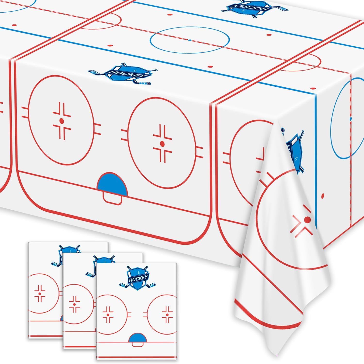 Ice Hockey Table Cover Set 3 Pack 86x51 Inches