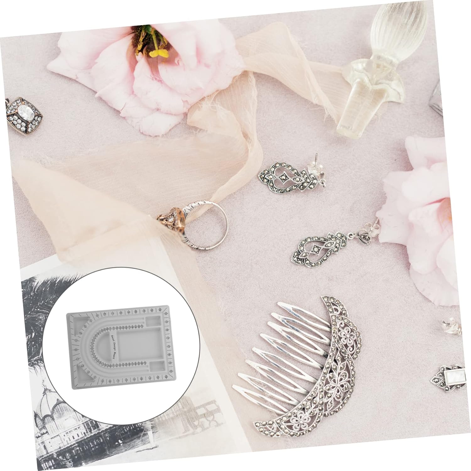 2pcs Bead Design Board for DIY Jewelry Making and Storage