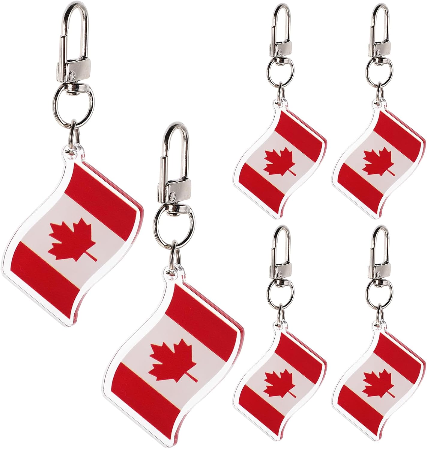 TIKTOLA 6pcs Canada Flag Keychain Souvenirs