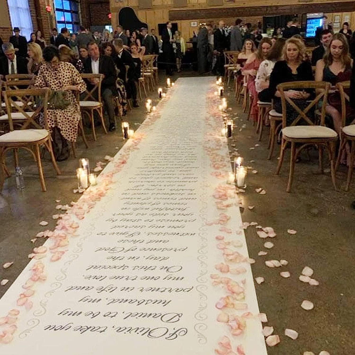 VictoryStore Custom Printed Wedding Aisle Runner 54 Inches Wide