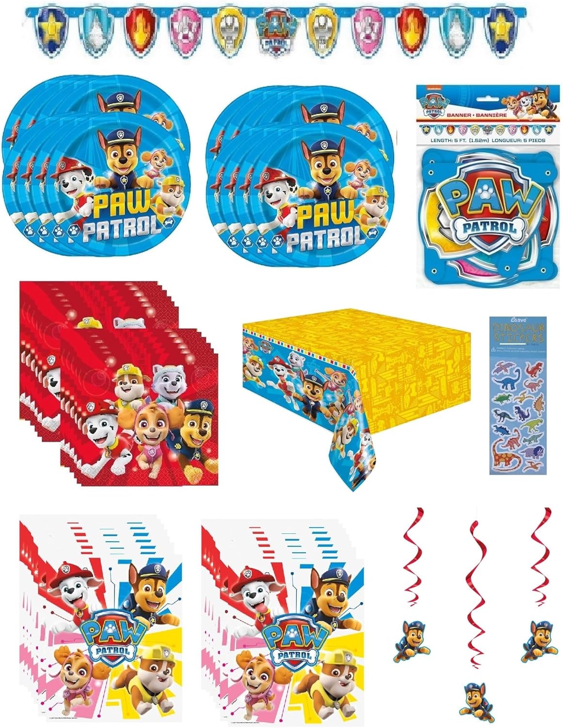 Paw Patrol Birthday Party Supplies Bundle