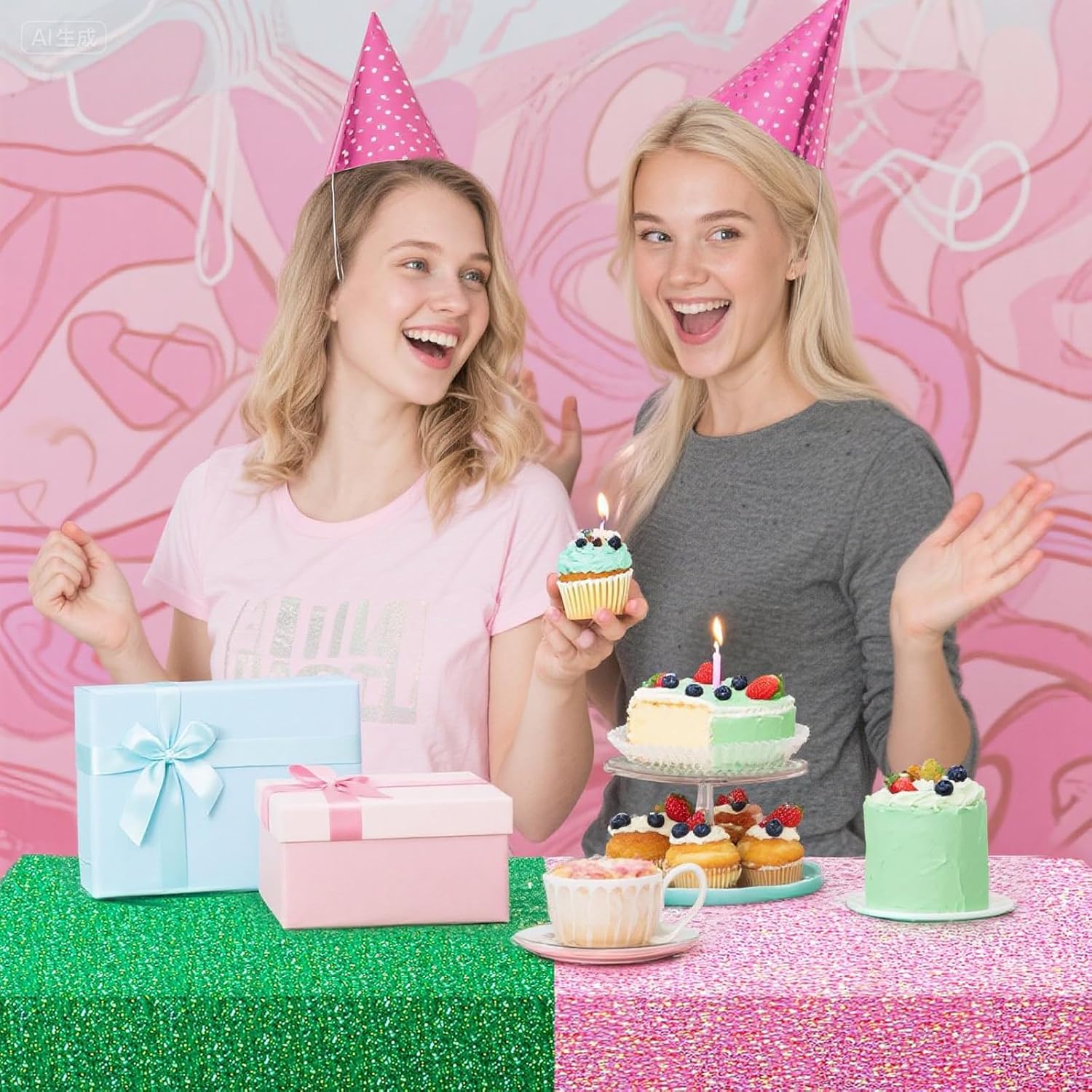 Witch Themed Holographic Tablecloth 2 Pack