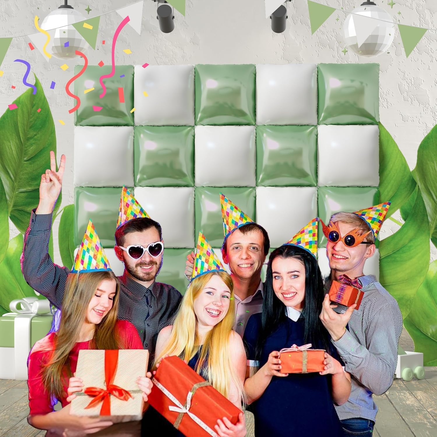 Square Foil Balloon Wall Backdrop Tunnel Kit