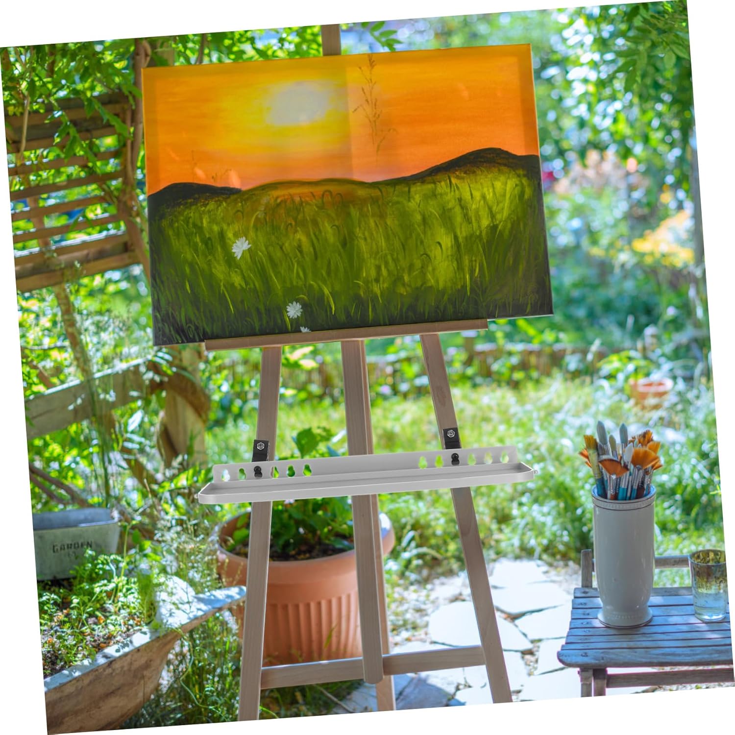 DOITOOL Portable Easel Paint Tray Sturdy Lightweight