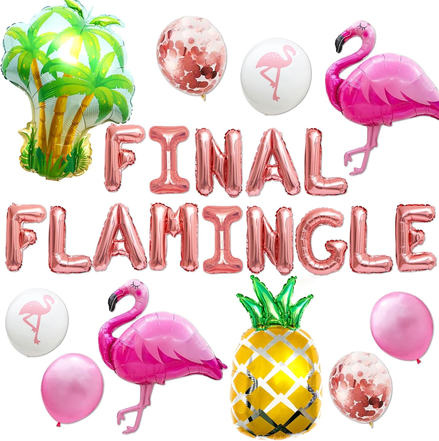 Rose Gold Final Flamingle Balloons Bachelorette Party Decor