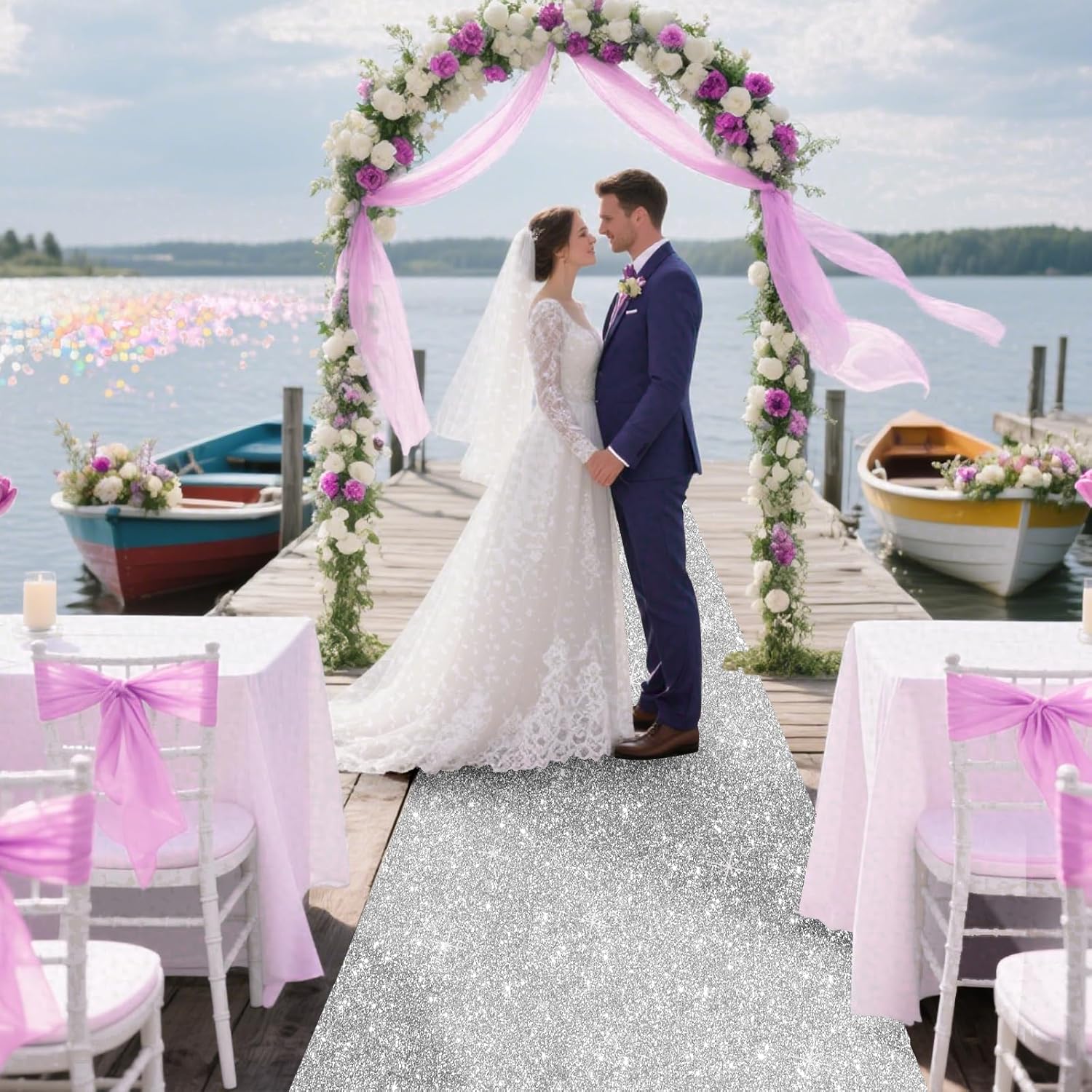 Glitter Carpet Runner for Party - 26FTx15FT