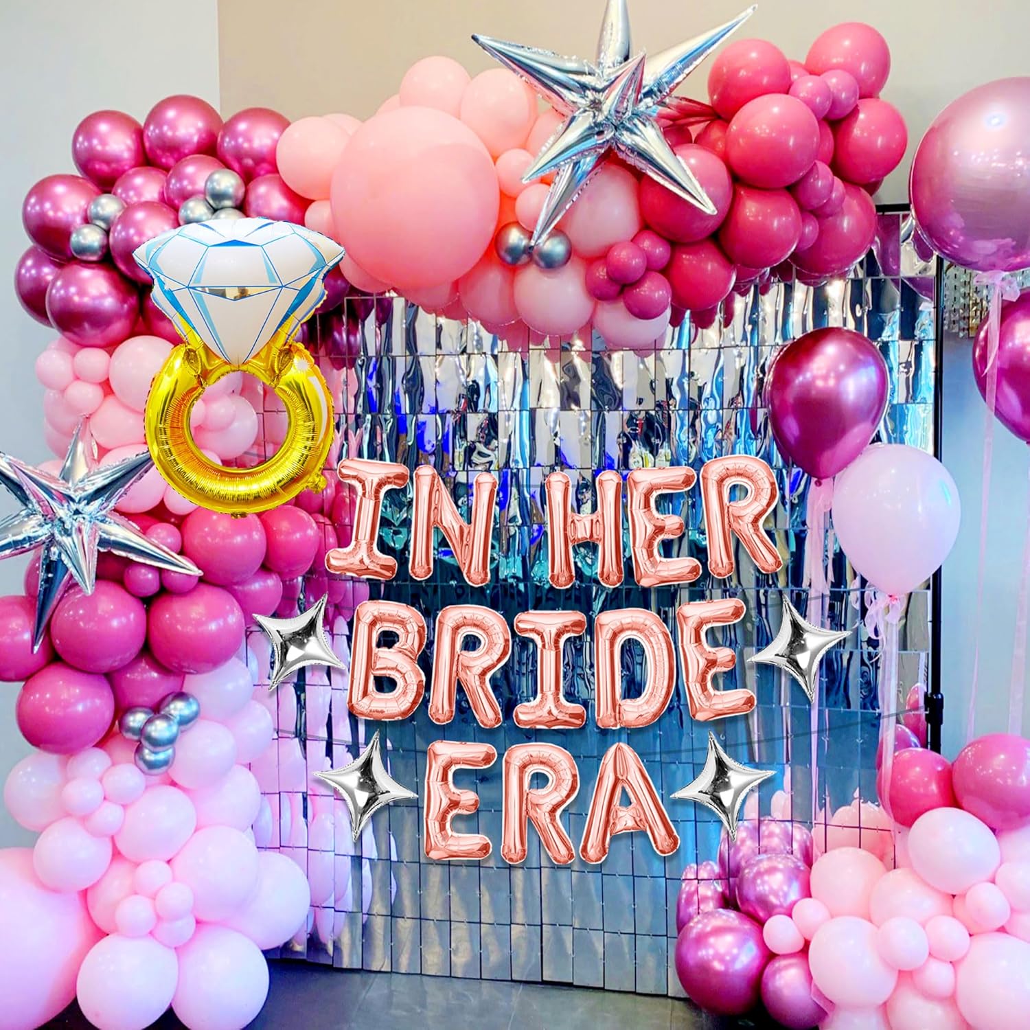 Rose Gold In Her Bride Era Balloon Banner