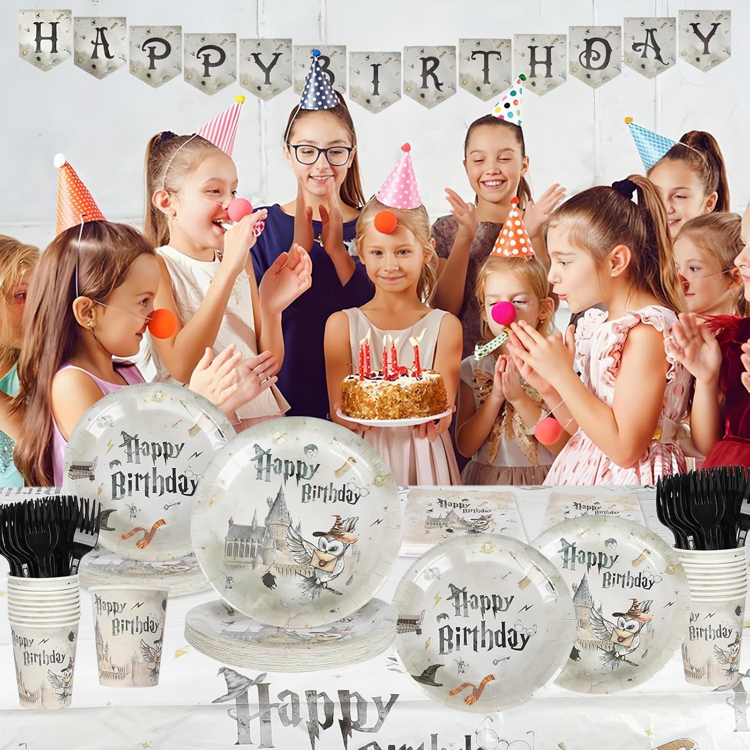 152pcs Magical Wizard Party Supplies Kit