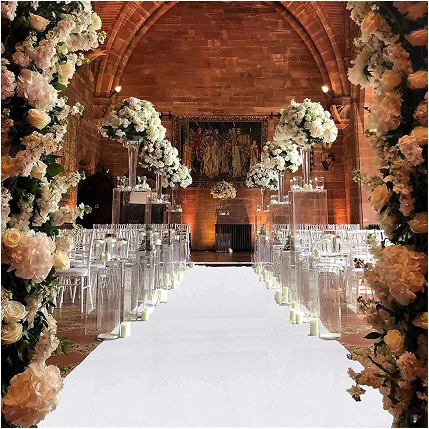 White Anti-Slip Carpet for Wedding and Events