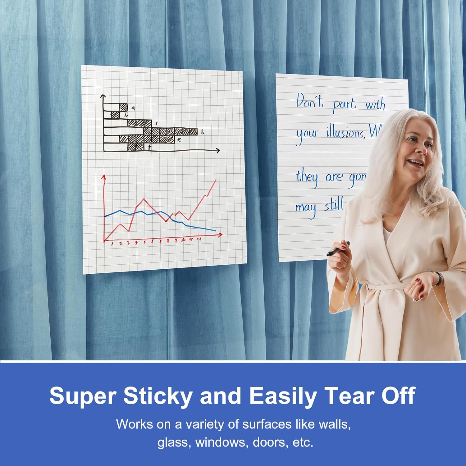 Comix Grid Sticky Easel Pad 25x30 Inches
