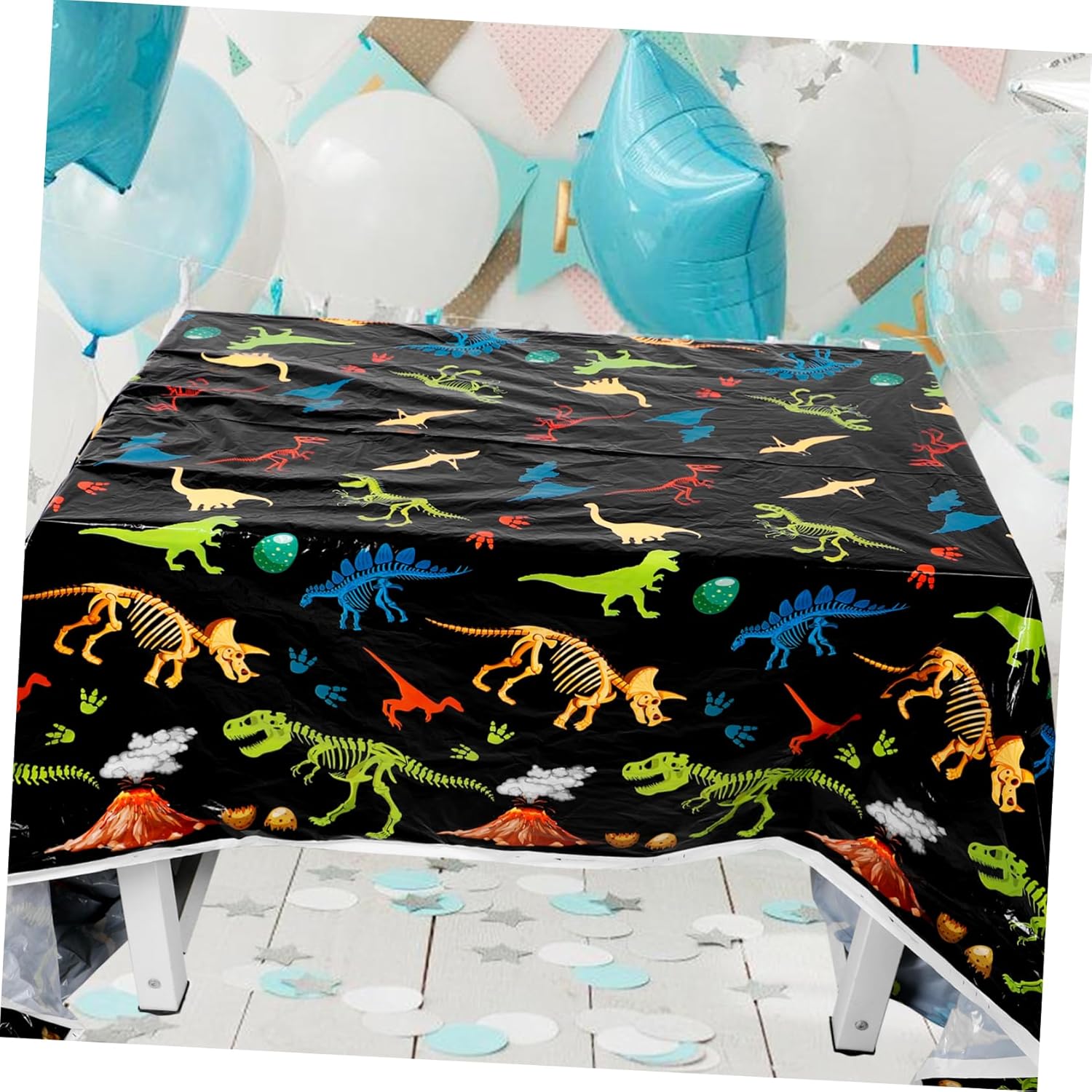 VICASKY Dinosaur Themed Birthday Tablecloth for Parties and Gatherings