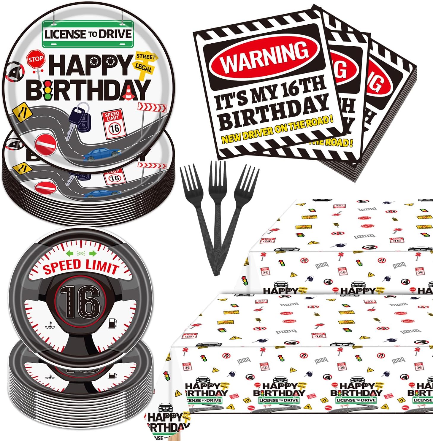 Drivers License 16th Birthday Party Table Set