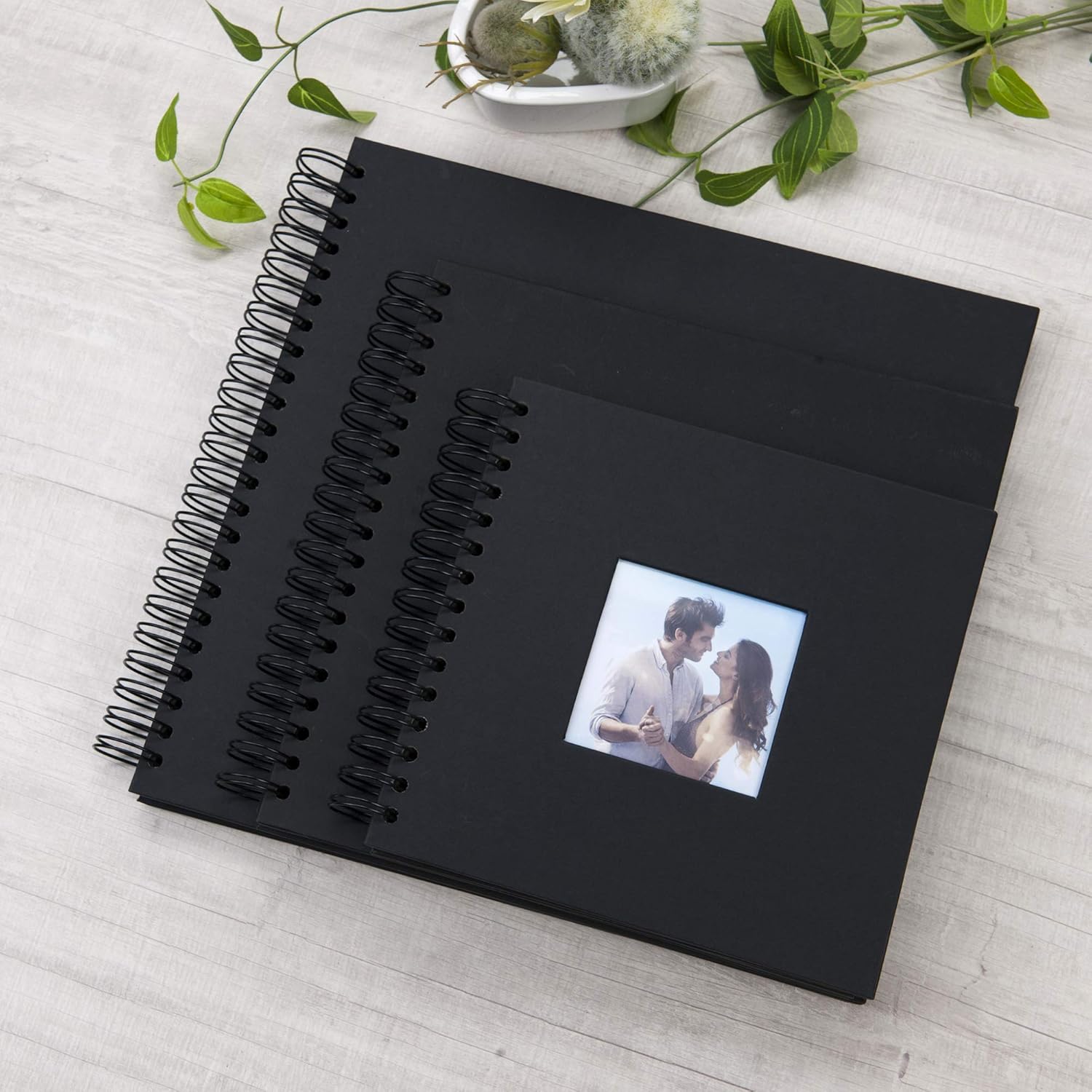 12x12 Inch Large DIY Scrapbook Photo Album with Window Cover