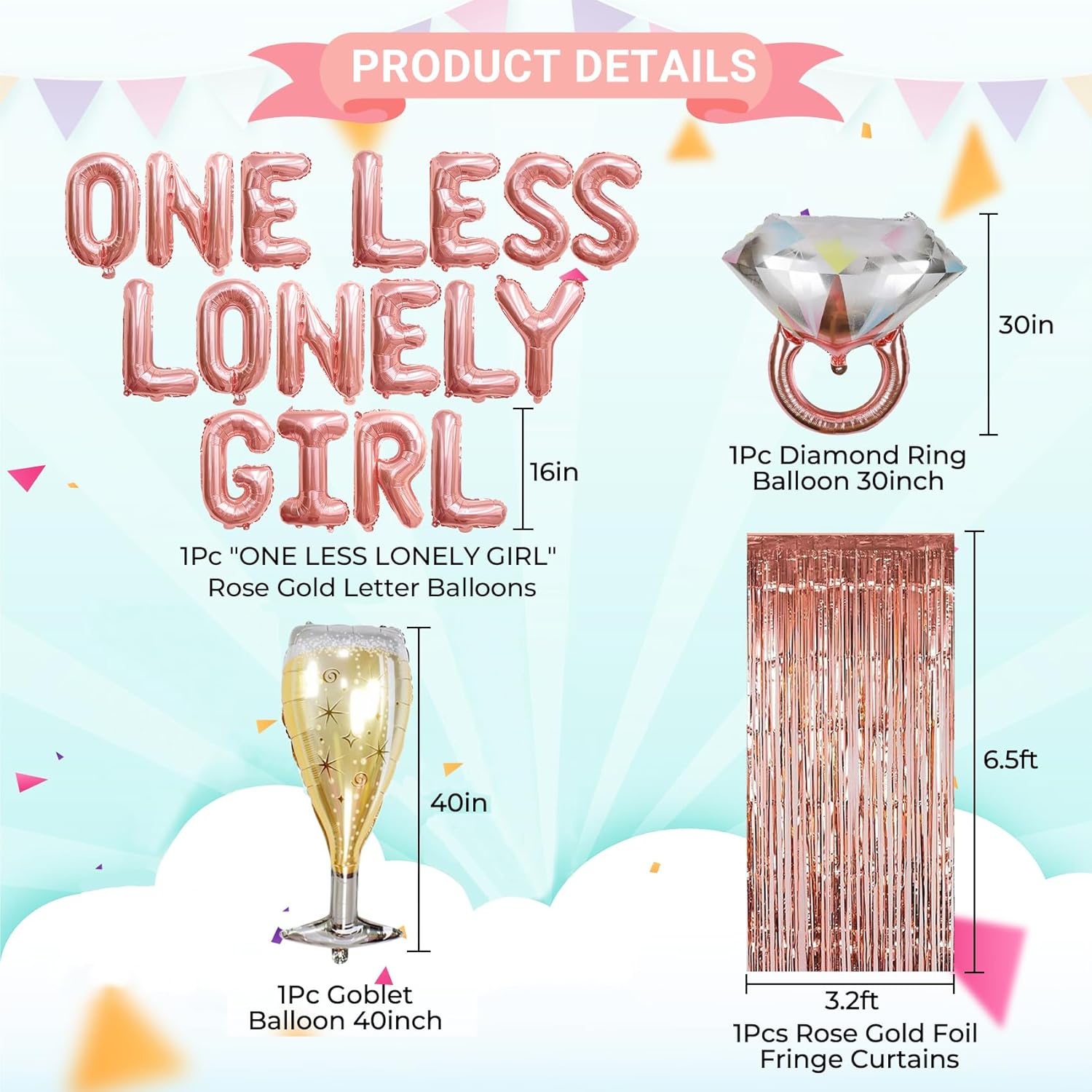 TOLONAG Bachelorette Decor Balloons Party Favors
