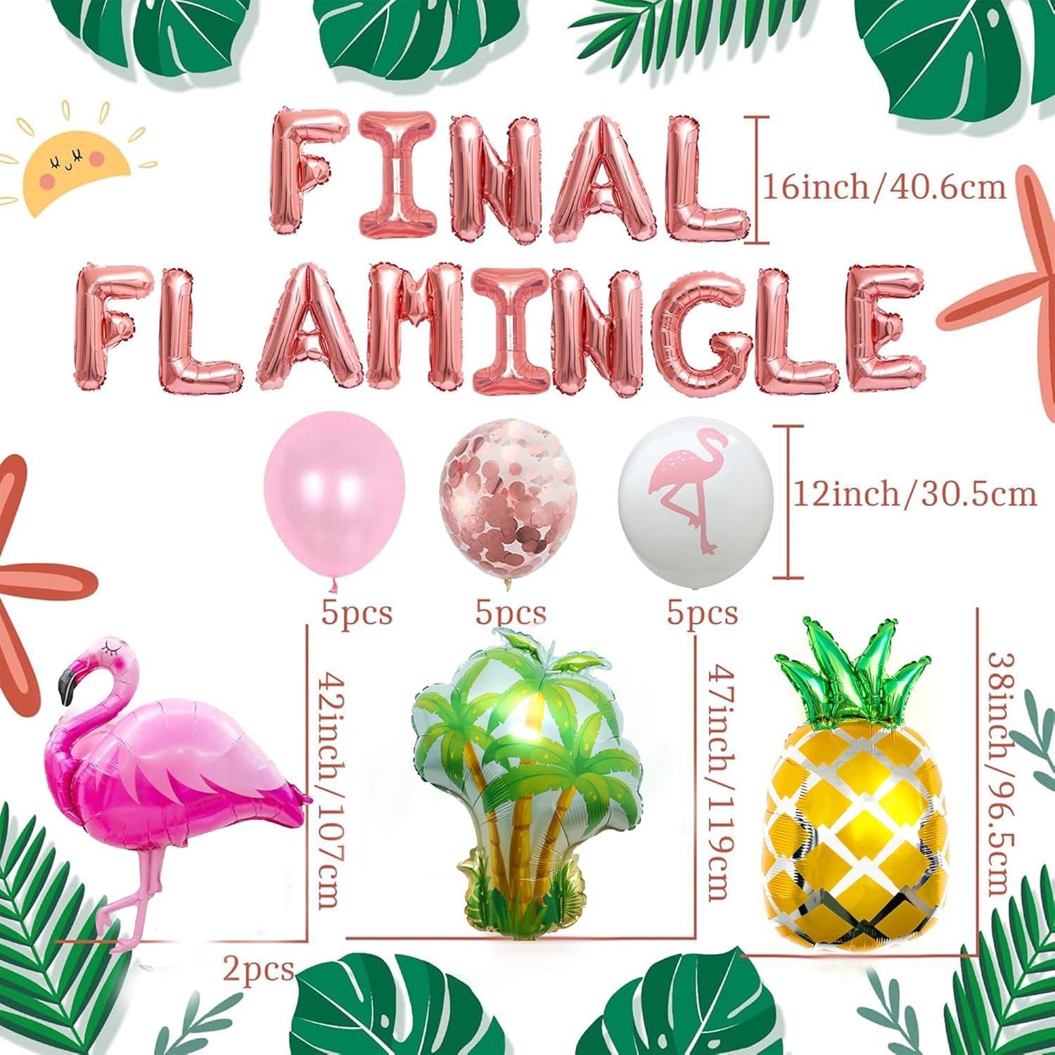 Rose Gold Final Flamingle Balloons Bachelorette Party Decor