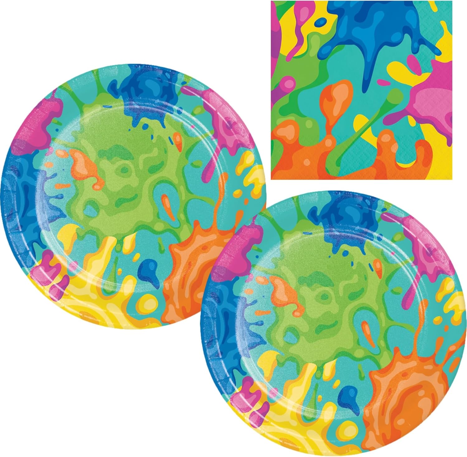 Paint Splatter Party Supplies for 16 People