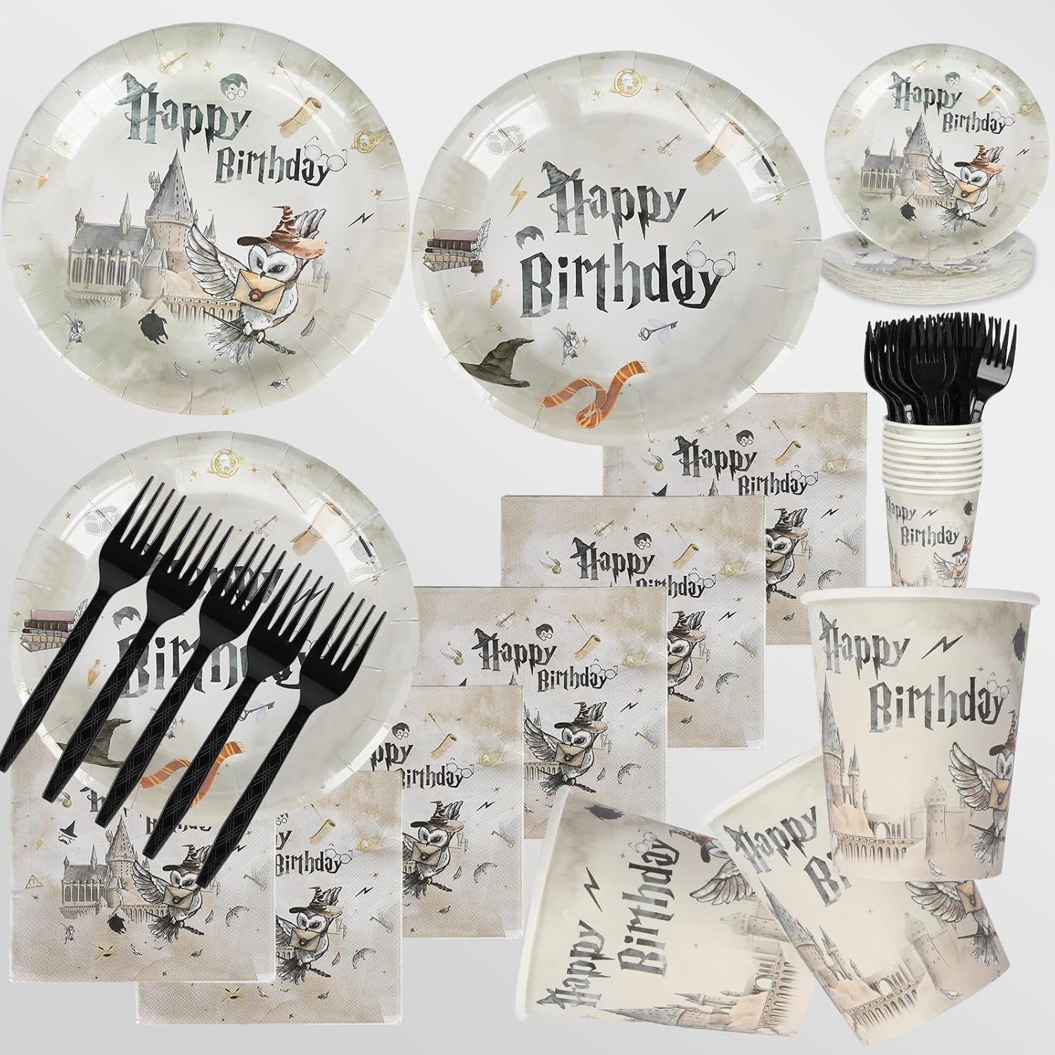 152pcs Magical Wizard Party Supplies Kit
