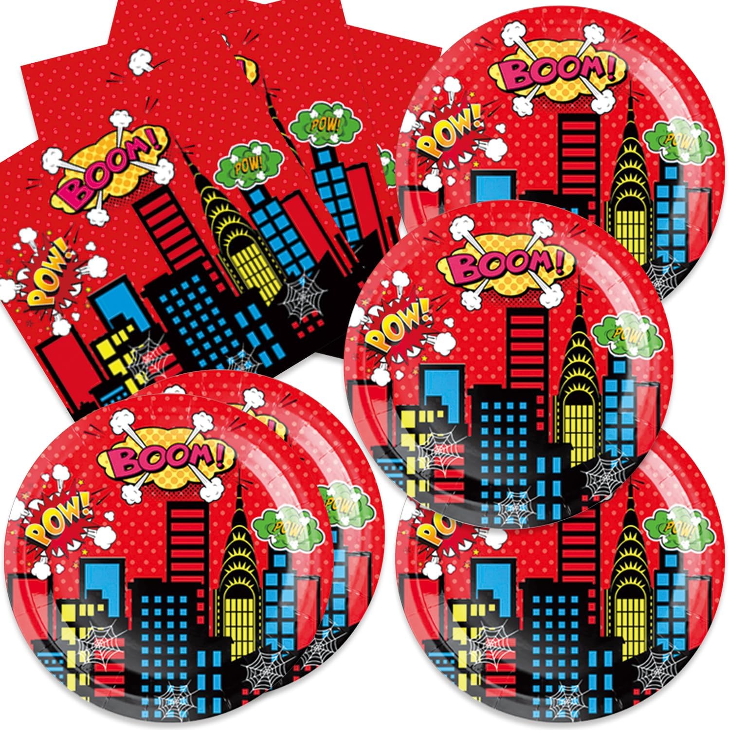40 Pack Superhero Birthday Party Decorations