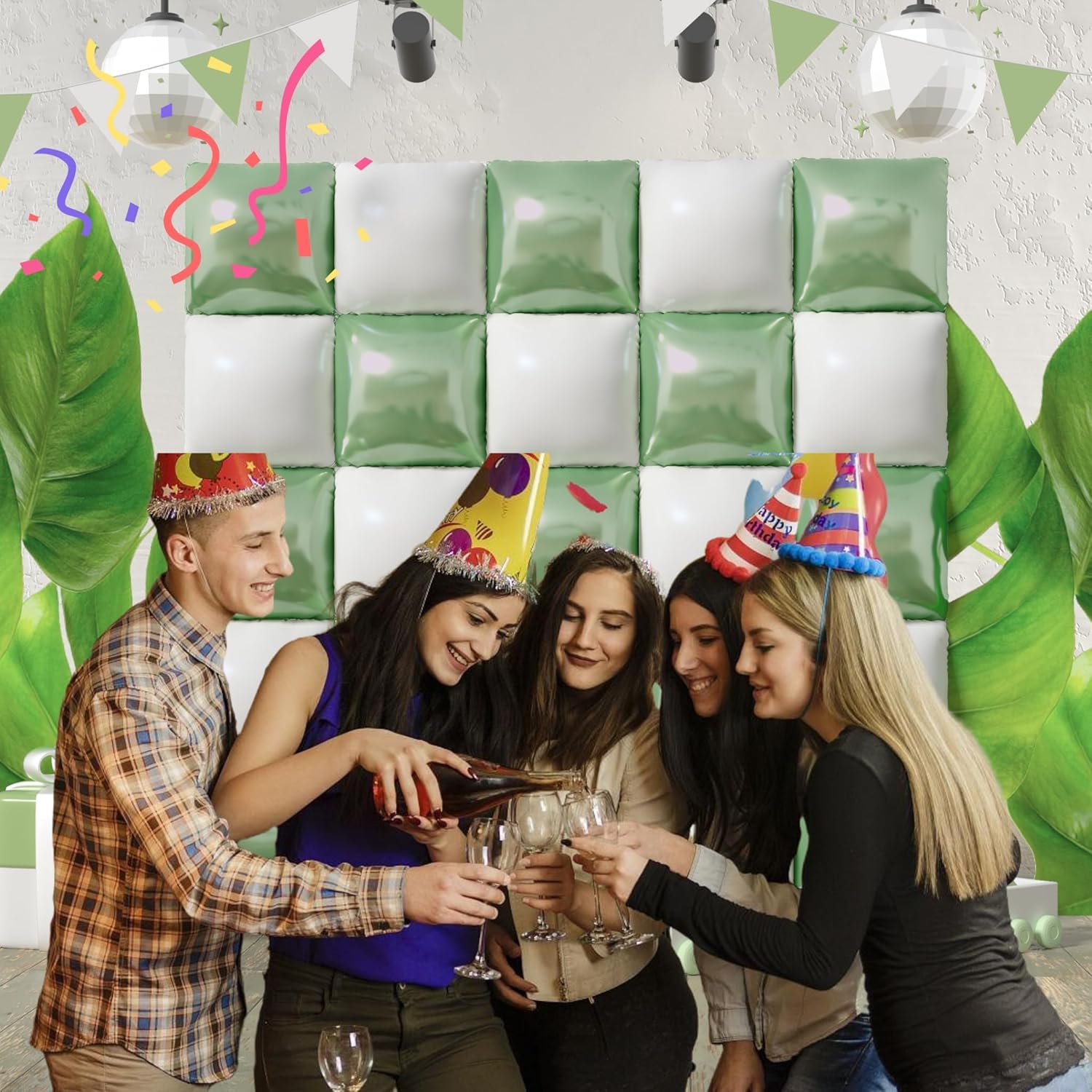 Square Foil Balloon Wall Backdrop Tunnel Kit